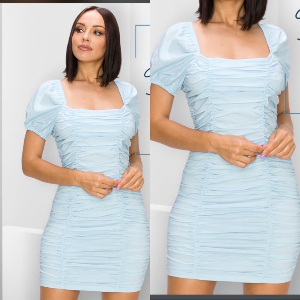 Light blue stretch dress